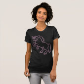 Rhinestone Roze Unicorn, bedrukt T-shirt (Voorkant volledig)