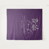 Rhinestone Script Paarse Vrijgezellenfeest achterg Wandkleed (Voorkant (horizontaal))