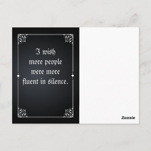 Rhinestone Skull Briefkaart (Achterkant)