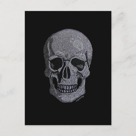 Rhinestone Skull Briefkaart (Voorkant)