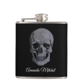 Rhinestone Skull Heupfles (Voorkant)