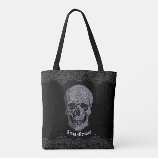 Rhinestone Skull Tote Bag (Achterkant)