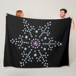 Rhinestone Snowflake Diamonds Fleece Deken
