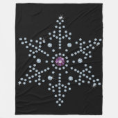 Rhinestone Snowflake Diamonds Fleece Deken (Voorkant)
