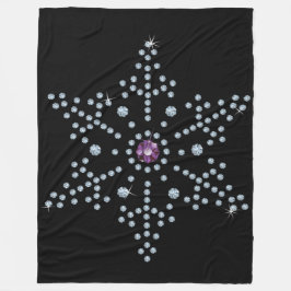 Rhinestone Snowflake Diamonds Fleece Deken