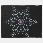 Rhinestone Snowflake Diamonds Fleece Deken (Voorkant (Horizontaal))