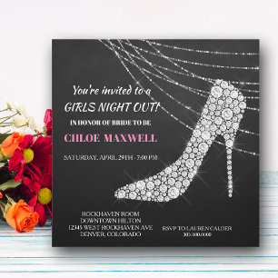 Rhinestone Stilleto Bachelorette Party Kaart
