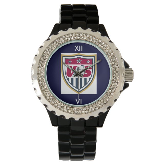 Rhinestone USA Voetbal Horloge (Voorkant)