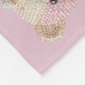 Rhinestone Valentijnsbeer Fleece Deken (Hoek)