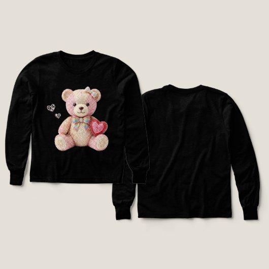 Rhinestone Valentine Bear  (Voorkant /achterkant)