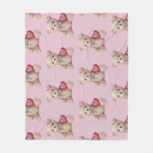 Rhinestone Valentine Bear Fleece Deken (Voorkant)