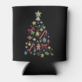 Rhinestone Whimiscal Bling Christmas Tree Holiday Blikjeskoeler (Voorkant)