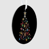 Rhinestone Whimiscal Bling Christmas Tree Holiday Ornament (voorkant)