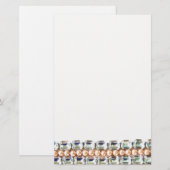 Rhinestonen en parels — juwelen briefpapier (Voorkant / Achterkant)