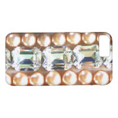 Rhinestonen en parels — juwelen Case-Mate iPhone case (Achterkant (Horizontaal))