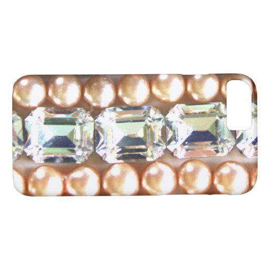 Rhinestonen en parels —  juwelen Case-Mate iPhone case (Achterkant (Horizontaal))