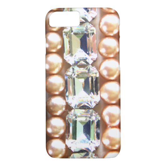 Rhinestonen en parels — juwelen Case-Mate iPhone case (Achterkant)