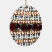 Rhinestonen en parels —  juwelen keramisch ornament (Rechts)