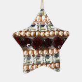 Rhinestonen en parels —  juwelen keramisch ornament (Rechts)