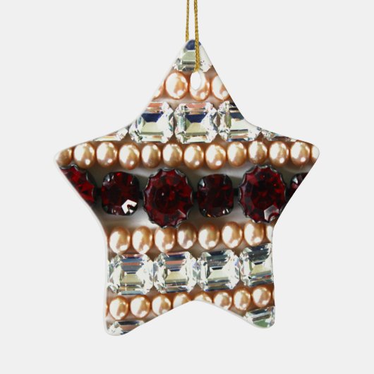 Rhinestonen en parels —  juwelen keramisch ornament (Rechts)