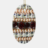 Rhinestonen en parels —  juwelen keramisch ornament (Rechts)