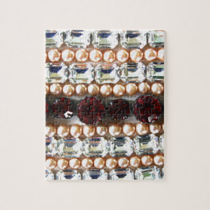 Rhinestonen en parels —  juwelen legpuzzel