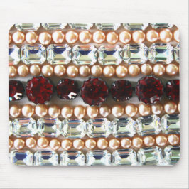 Rhinestonen en parels —  juwelen muismat