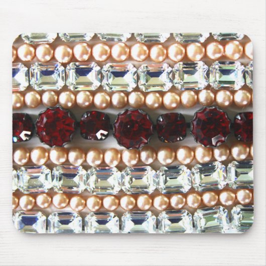 Rhinestonen en parels —  juwelen muismat (Voorkant)