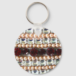 Rhinestonen en parels —  juwelen sleutelhanger