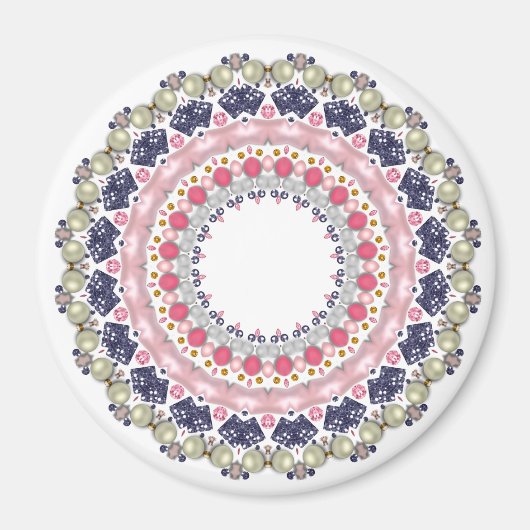 Rhinestonen, sequenties, confetti magneet (Voorkant)