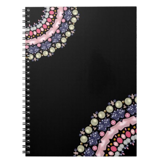 Rhinestonen, sequenties, confetti, pareltje notitieboek (Voorkant)