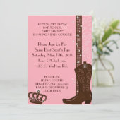 RHINESTONES, FRINGE EN PINK COWGIRLS KAART (Staand voorkant)