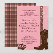 RHINESTONES, FRINGE EN PINK COWGIRLS KAART (Voorkant / Achterkant)