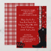 RHINESTONES, FRINGE EN RED COWGIRLS KAART (Voorkant / Achterkant)