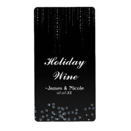 Rhinestones Glitter Bling Diamanten Wijnlabel Etiket