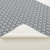 Rhinestones grijs bg sherpa deken (3/4)