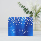 Rhinestones Royal Blue 60th Birthday Hartelijk dan Briefkaart (Staand voorkant)