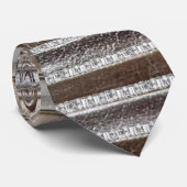 Rhinestones Silver & Gold Faux Leather Stropdas (Opgerold)