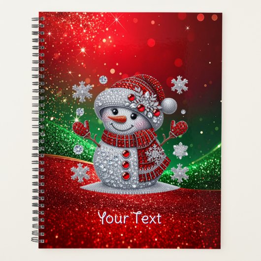 Rhinestones Sneeuwman Vakantieplanner Planner (Voorkant)