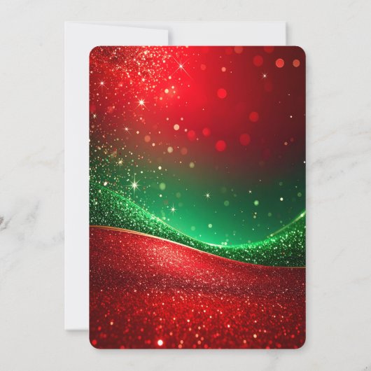 Rhinestones Snowman Holiday Party Invitation Kaart (Achterkant)