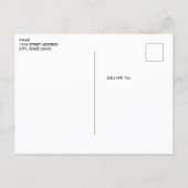 Rhinestones Snowman Holiday Postcard Briefkaart (Achterkant)