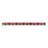 Rhinestones Snowman Holiday Satin Ribbon Satijnen Lint (Voorkant)