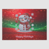 Rhinestones Snowman Holiday Tissue Paper Tissuepapier (Voorkant)