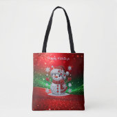 Rhinestones Snowman Holiday Tote Bag (Voorkant)