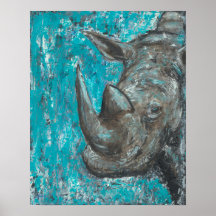 Rhino380 - Abstracte rhinosceros art