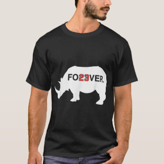 Rhino 23 Fo23Ver Number 23 Forever 23 Legend Fan T-shirt