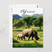rhino africa briefkaart (Voorkant / Achterkant)
