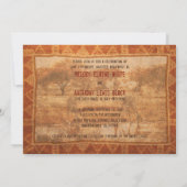 Rhino African Safari Wedding Invitation Kaart (Achterkant)