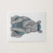 Rhino als ambachtsman met de Franse Legpuzzel (Horizontaal)