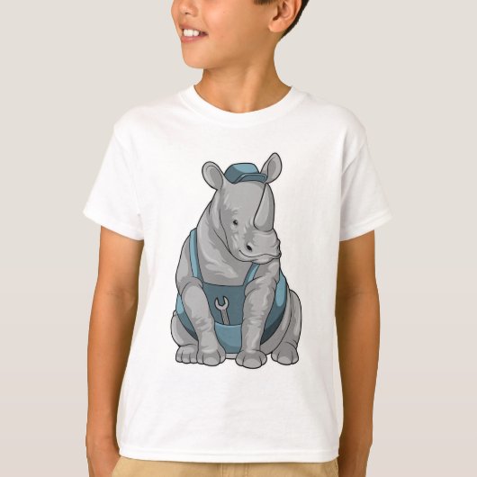 Rhino als ambachtsman met de Franse T-shirt (Voorkant)